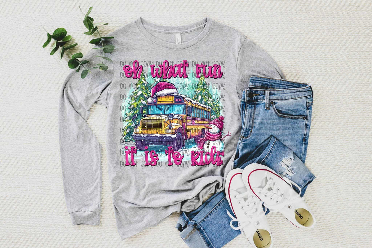 Oh what fun it is to ride bus (SSD) 114518 DTF transfer