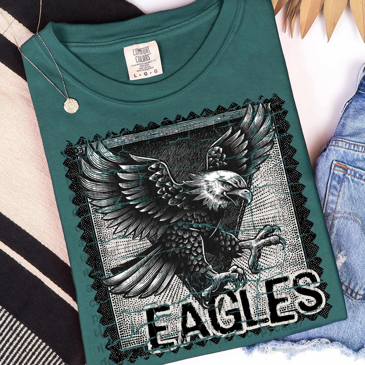 Eagles vintage stamp (TTD) DTF transfer
