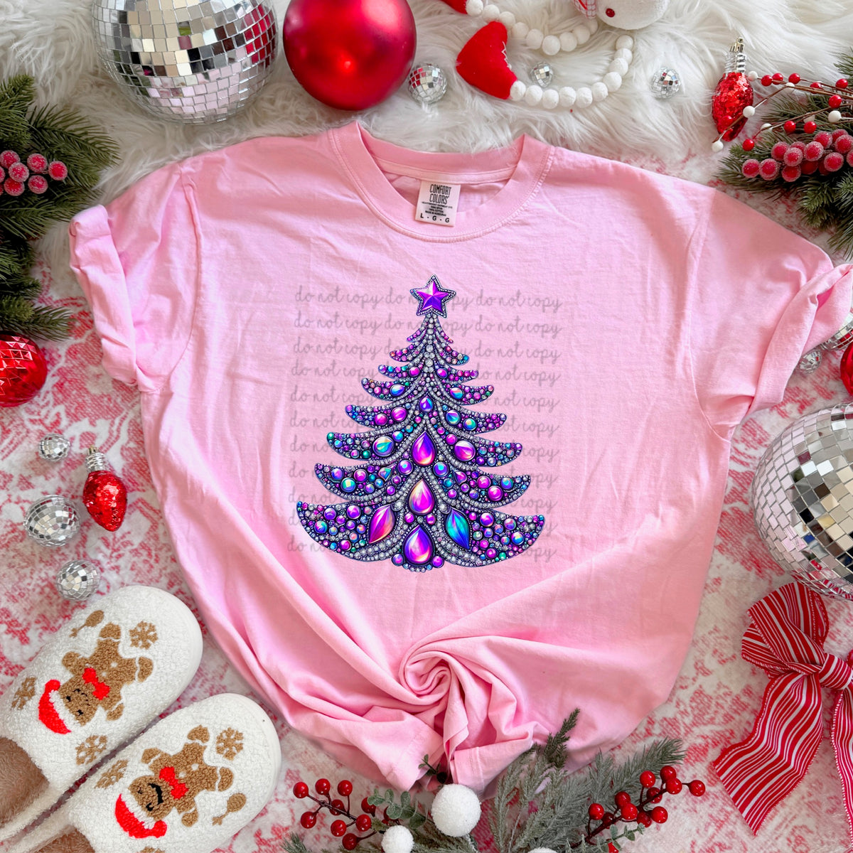 Faux Jewel Christmas Tree 117472 DTF Transfer