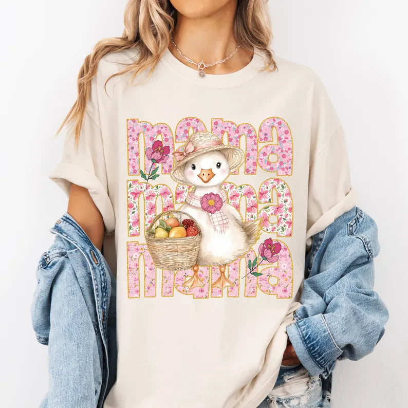 Mama stacked with duck 94758 DTF transfer