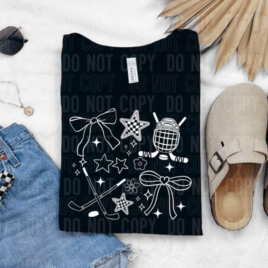 Hockey collage WHITE (SBB) 98334 DTF transfer