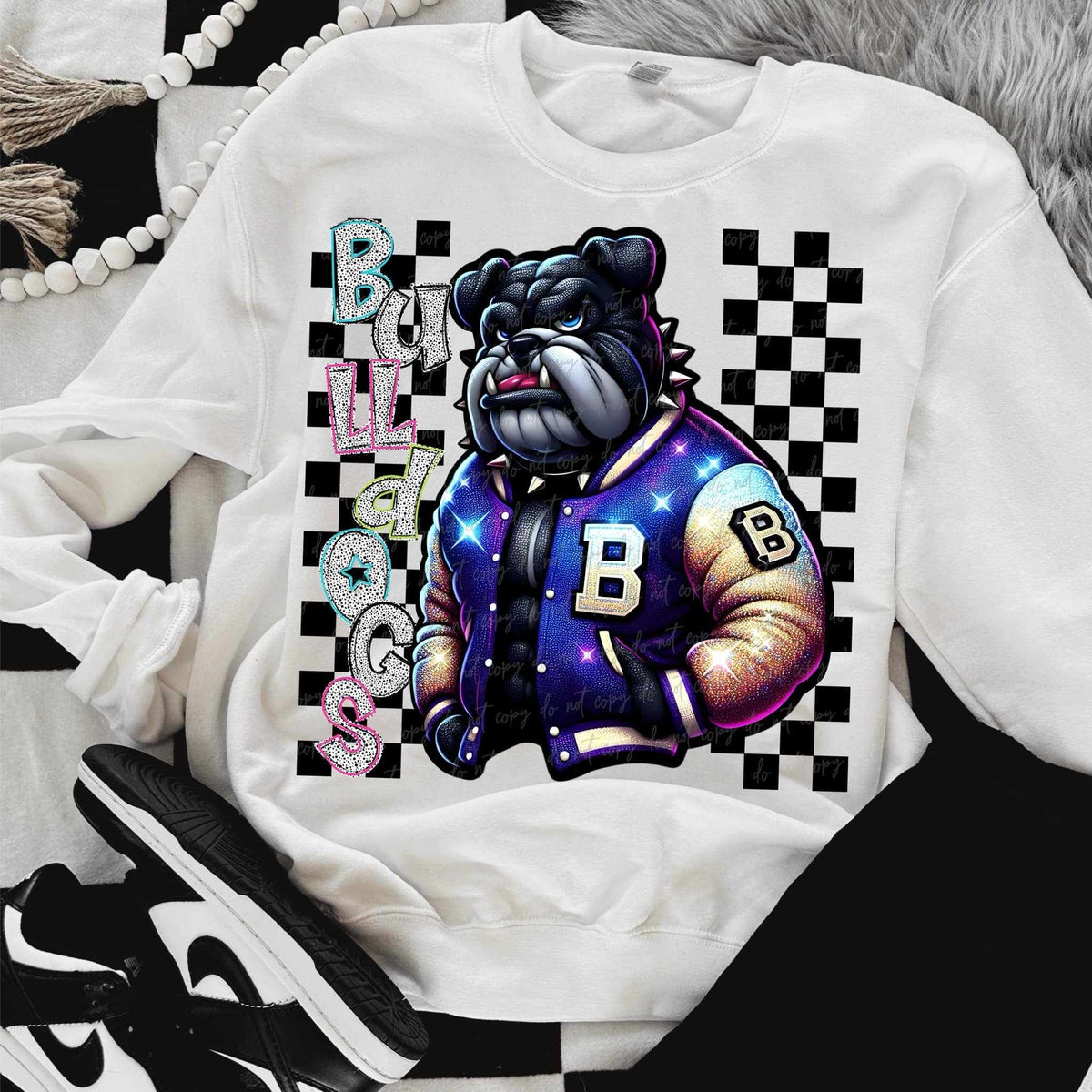 Bulldogs Dalmatian filled with mascot (VIRGO) 58037 DTF transfer