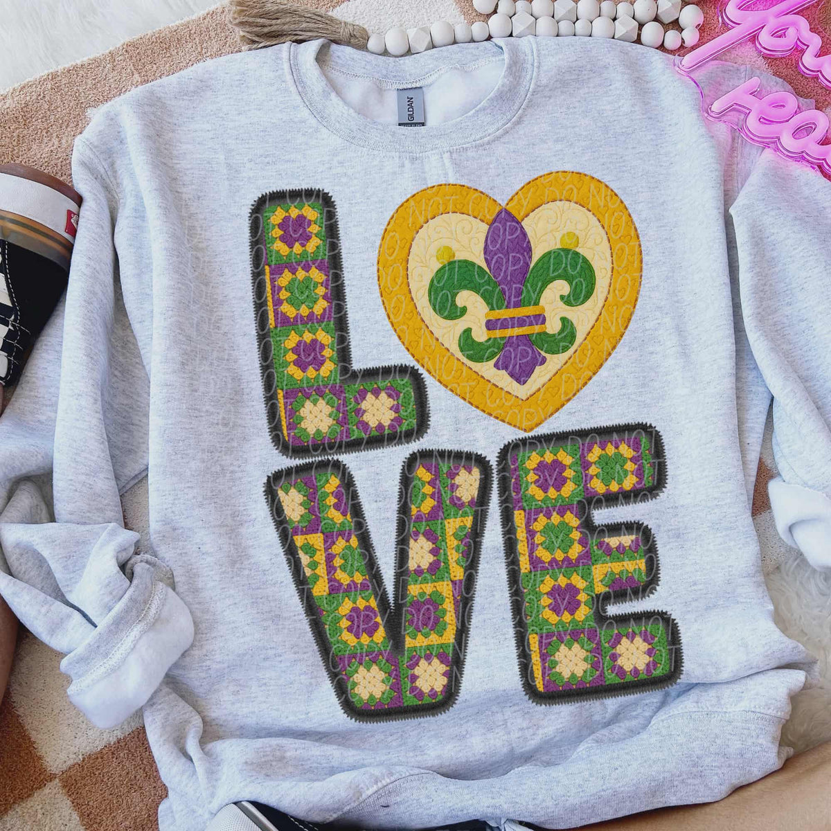 Love with fluer heart (city) DTF Transfer