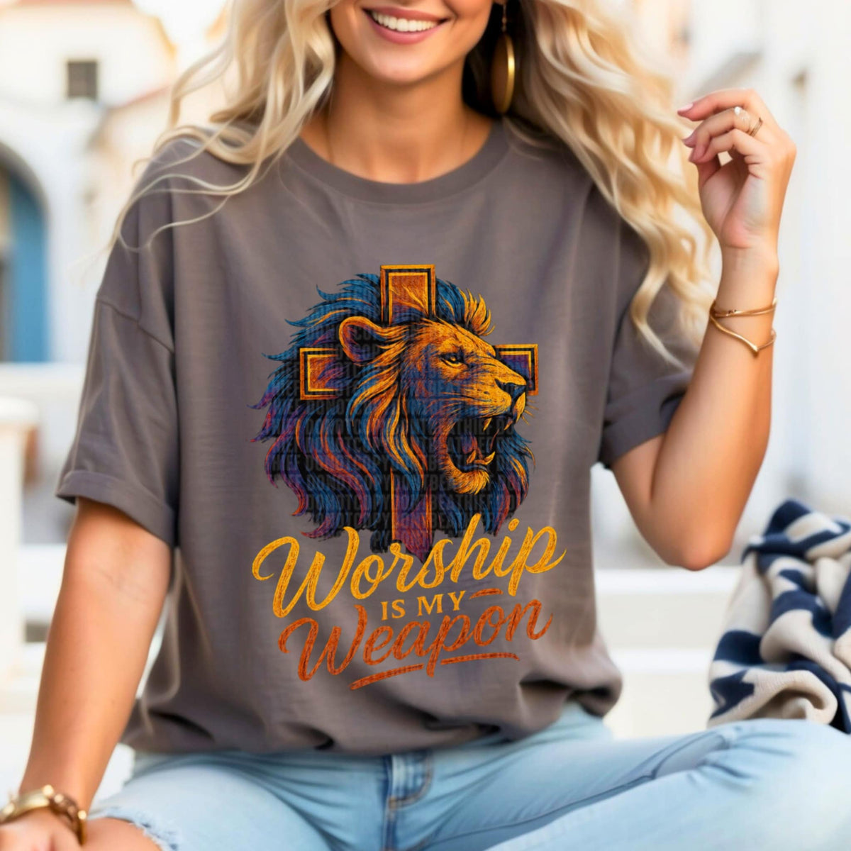 Worship is my weapon (SDD) 100371 DTF transfer