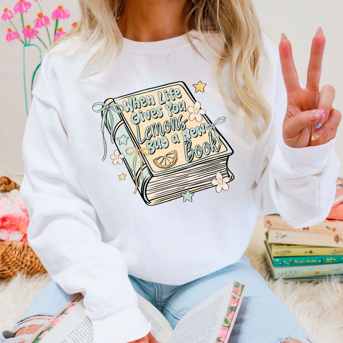 when life gives you lemons buy a new book (scarlow) 114358 DTF transfer