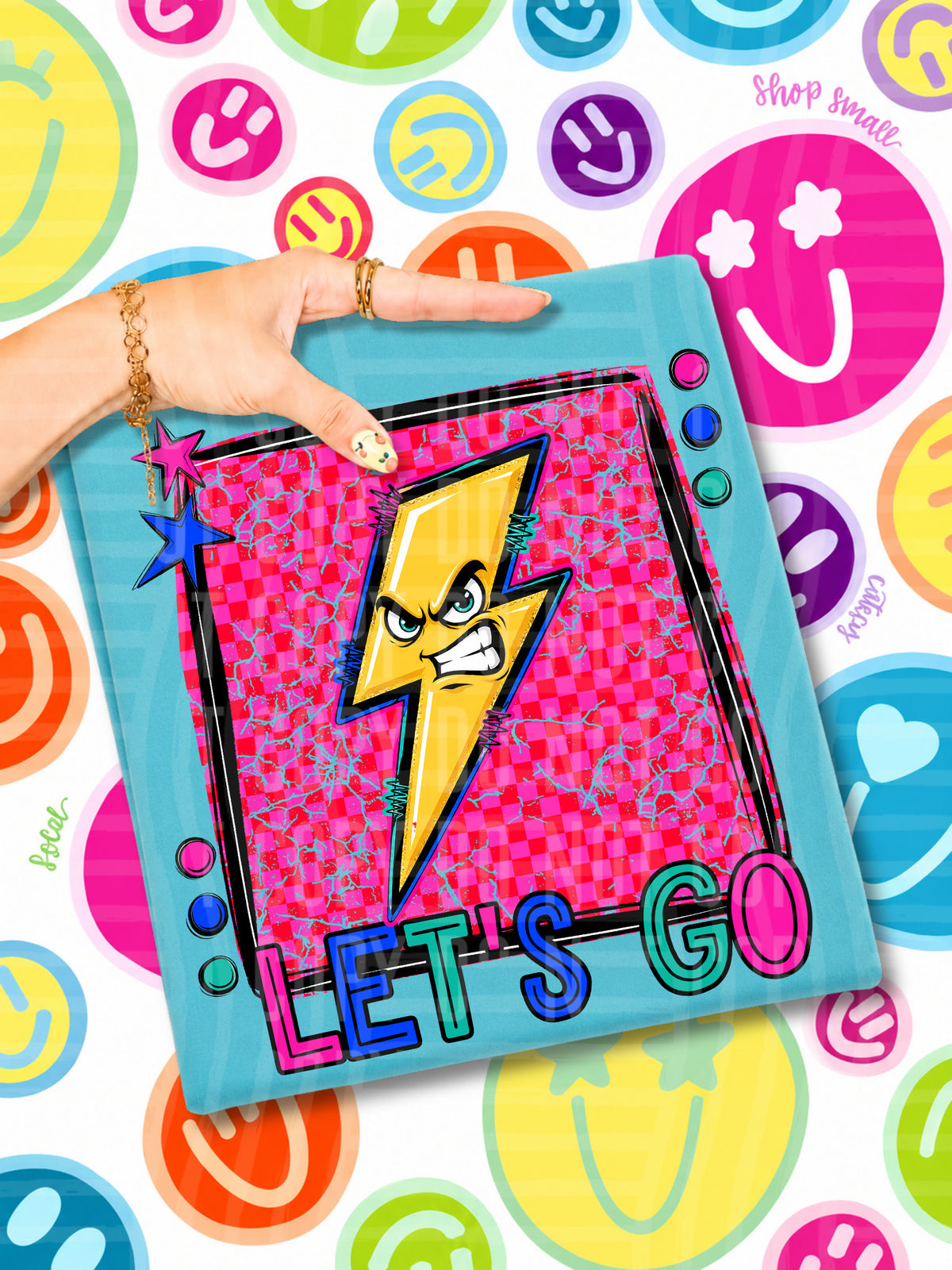 Lets go lightning candy mascots (Caplinger) DTF transfer