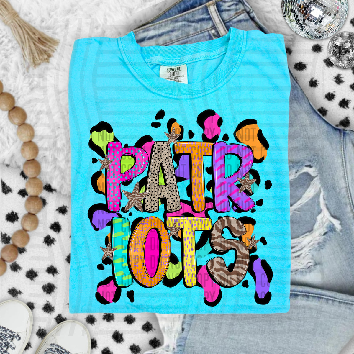 Patriots Funky Mix Up Leopard Mascot (Caplinger) DTF transfer