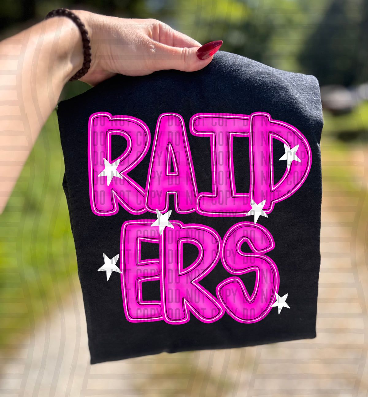 Raiders Pink And Preppy Split 112931 DTF transfer