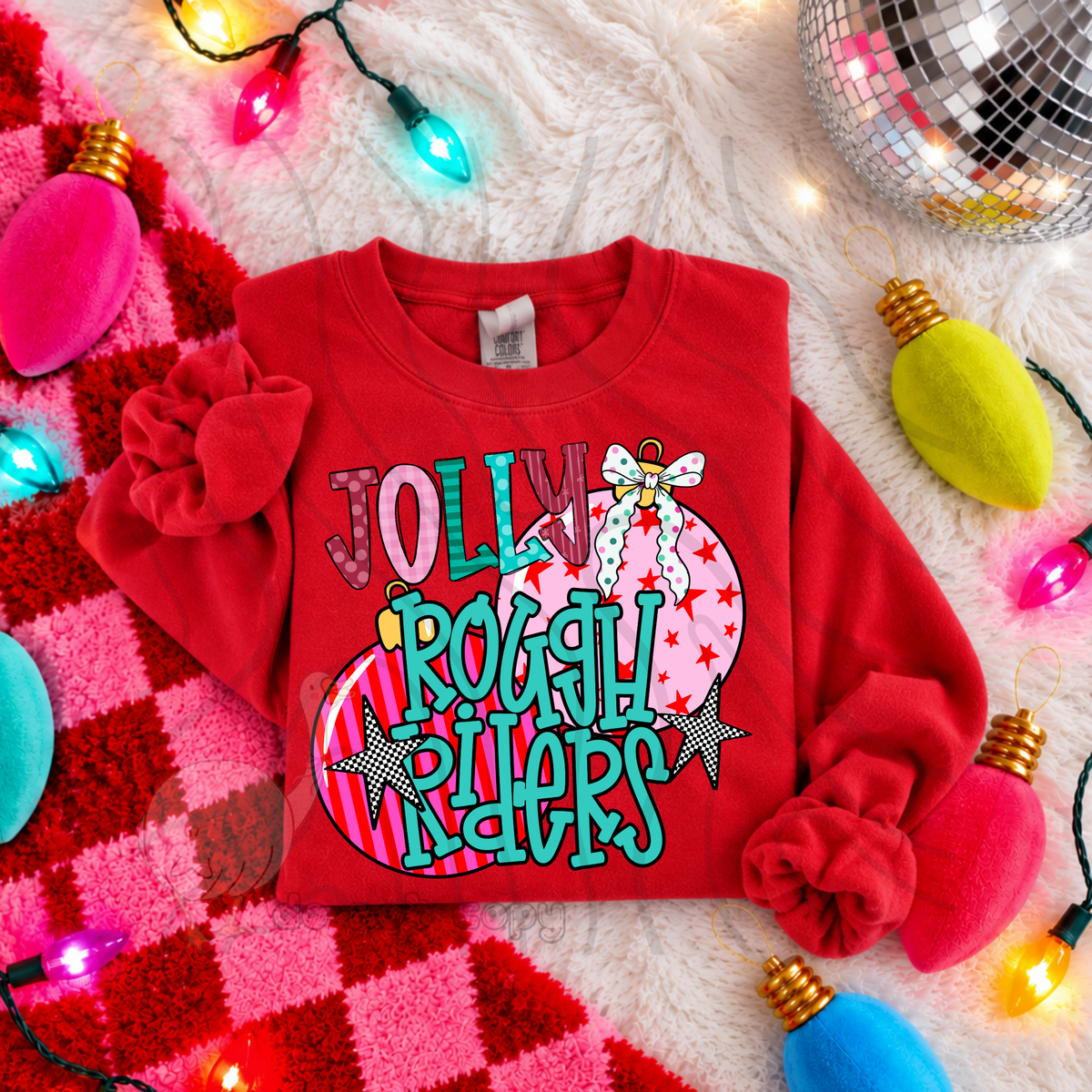 Jolly Rough Riders pink ornaments (DKD) DTF Transfer