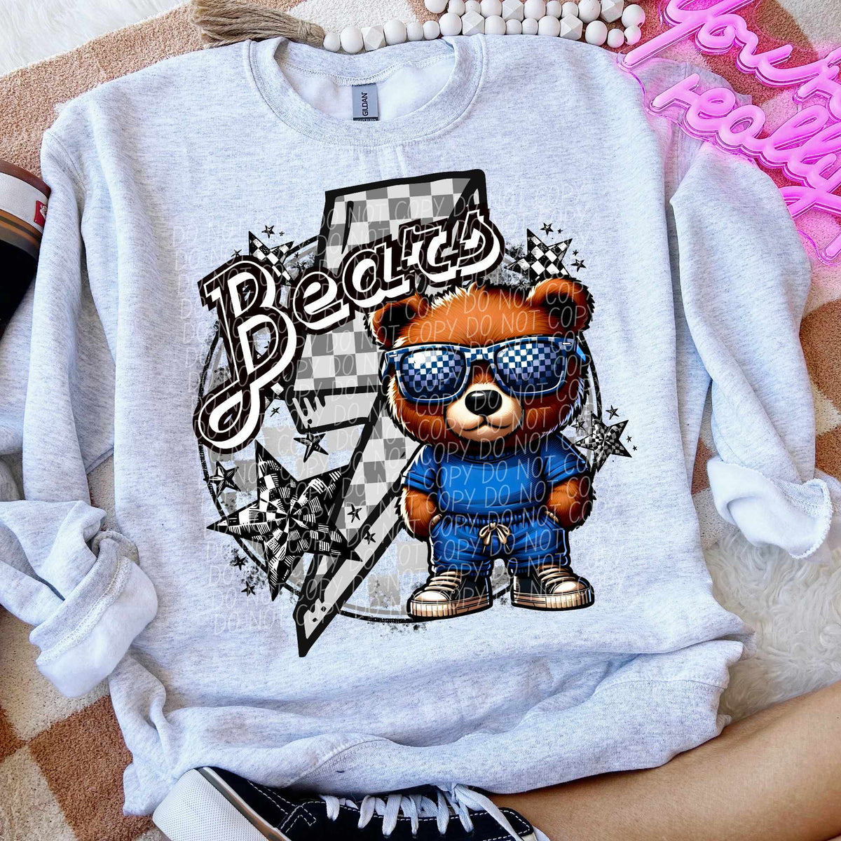 Bears blue outfit lightning bolt (CITY) 52456 DTF transfer