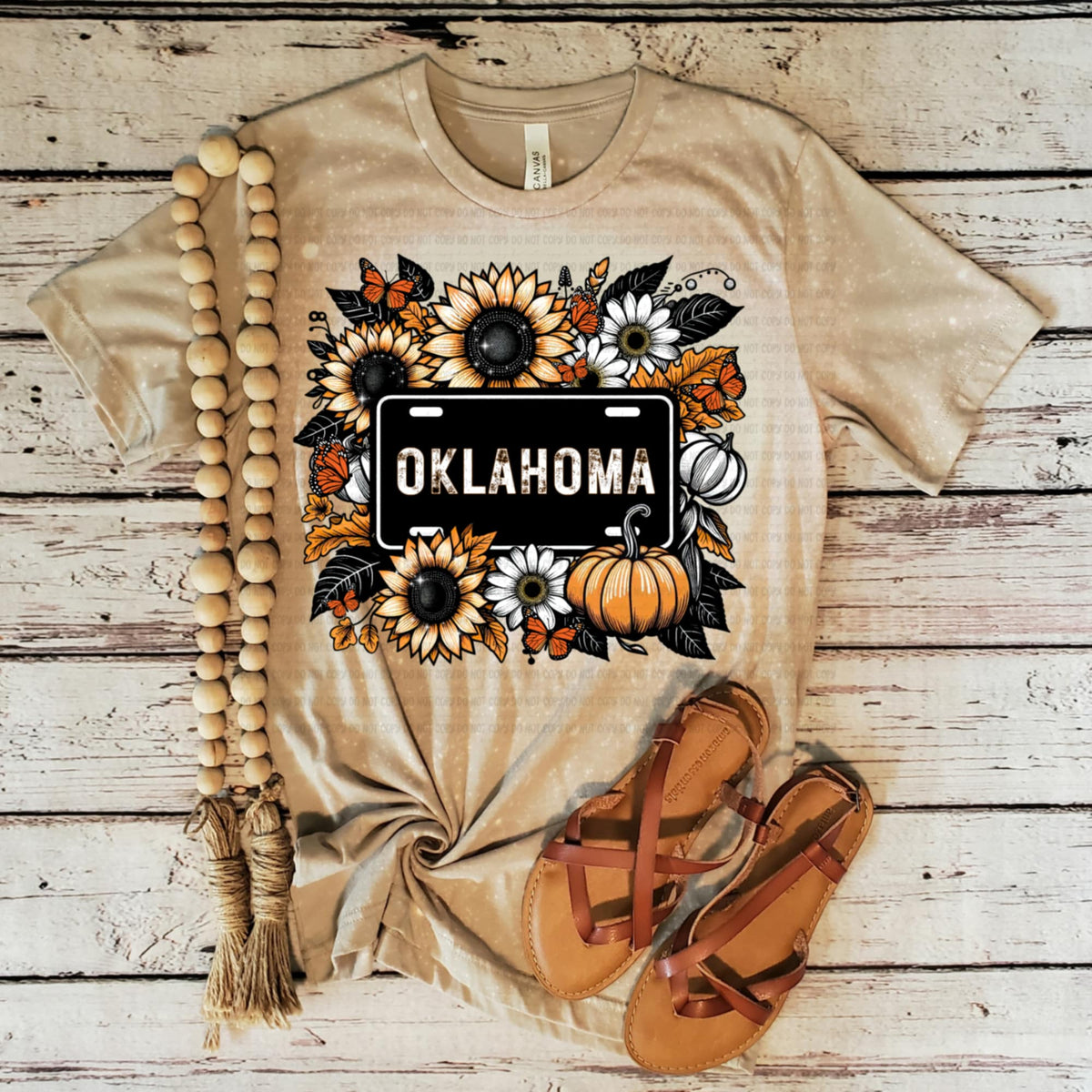 Oklahoma fall license plate (REVEL) DTF Transfer
