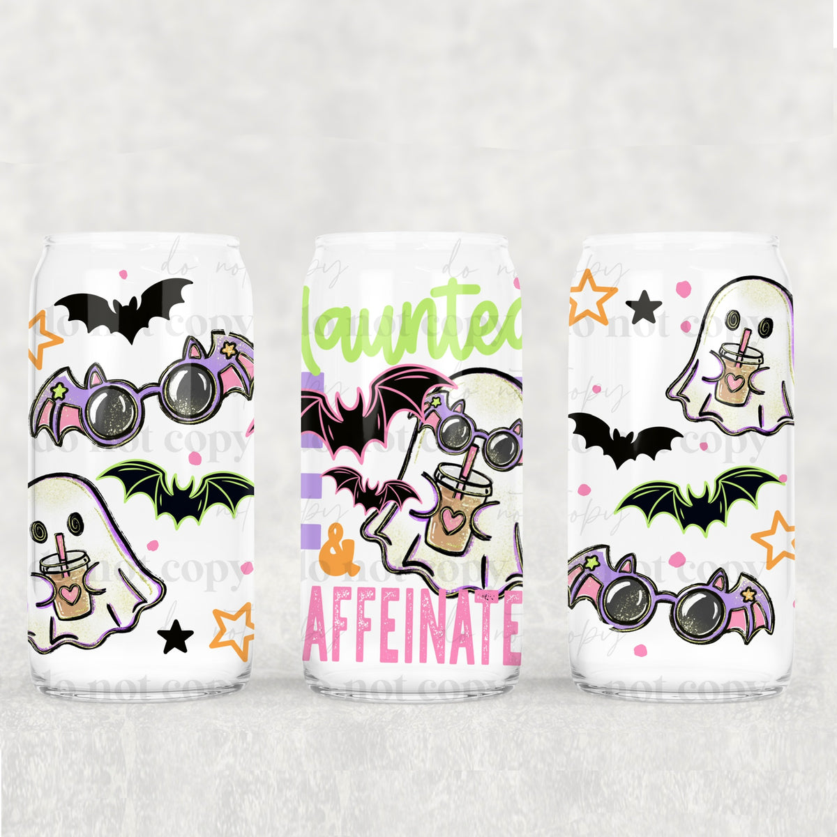 Haunted and caffeinated (exclusive) UV DTF WRAP