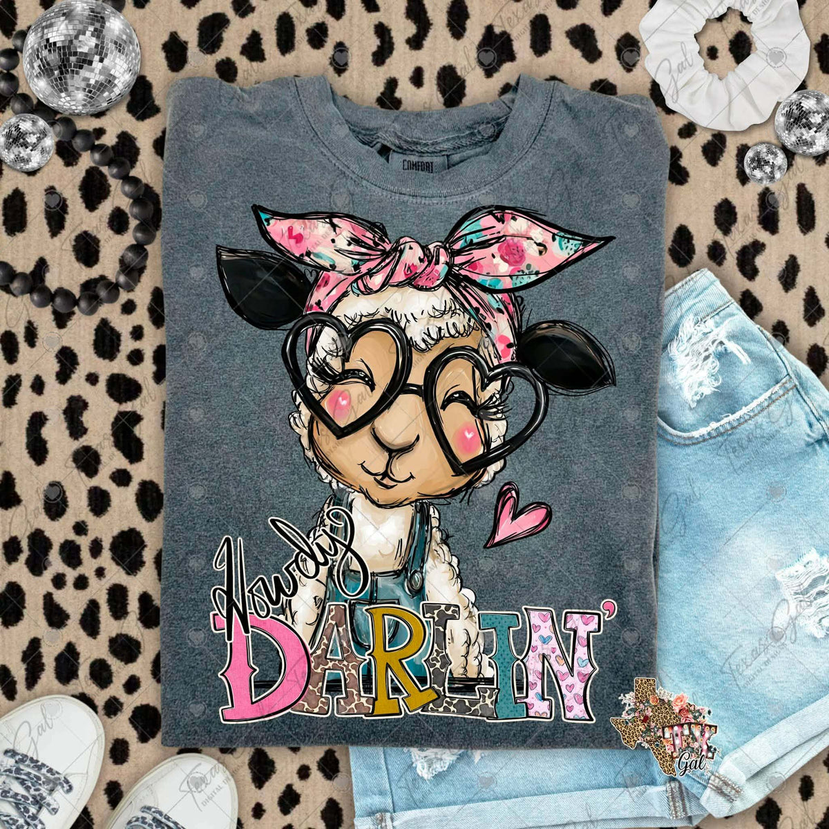 Howdy darlin sheep (Texasgal) DTF Transfer