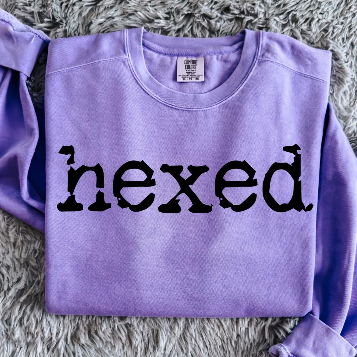 Hexed black font (abd) DTF transfer