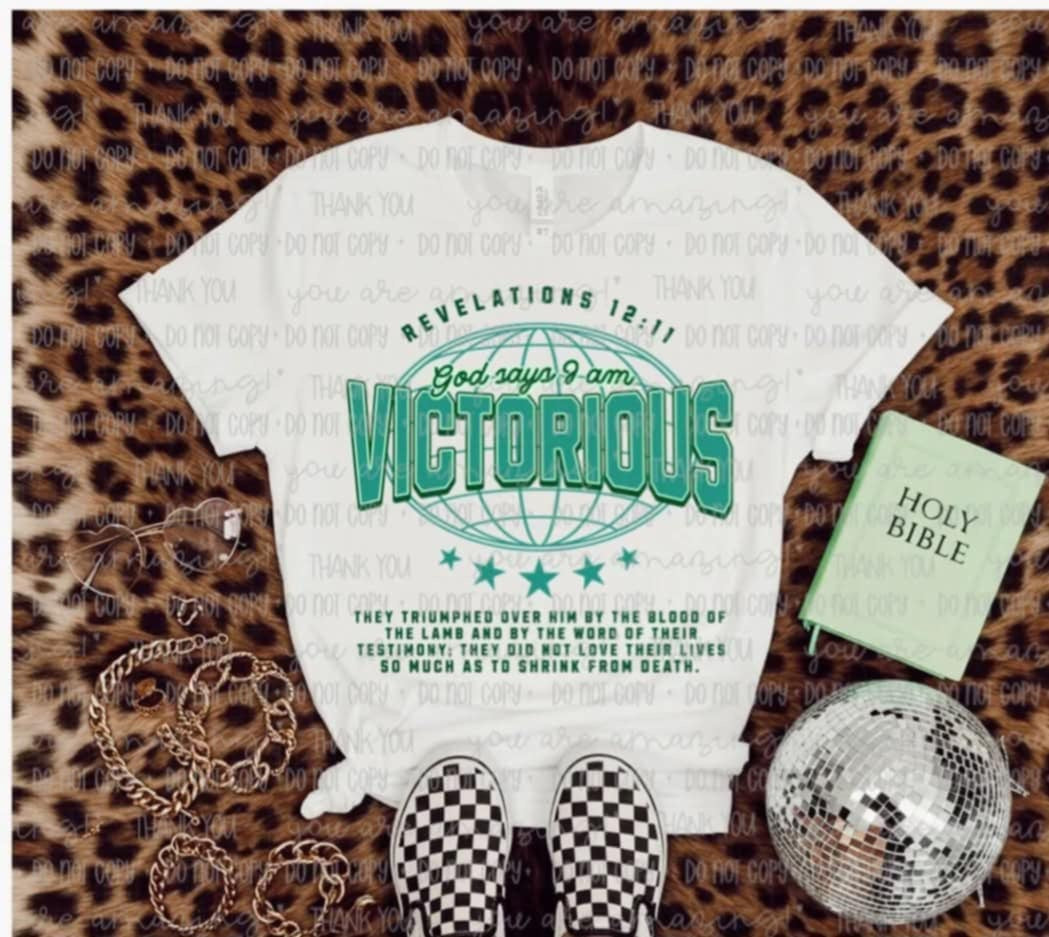 God says I am victorious (OHD) 99502 DTF transfer