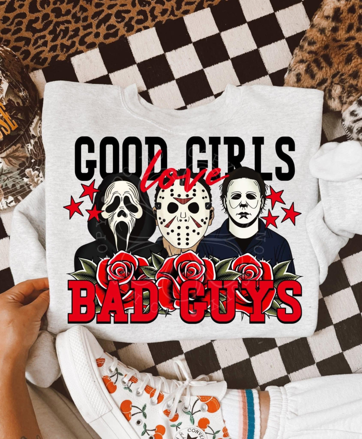 Good Girls Bad Guys horror roses (lyttle) DTF transfer