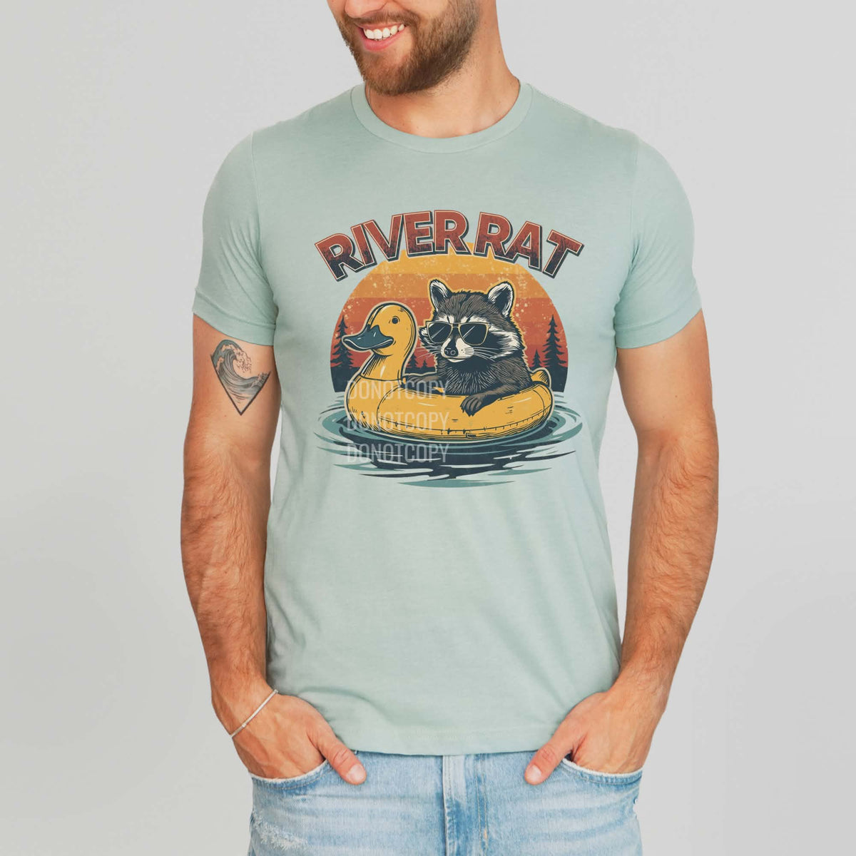 River Rat raccoon (CSG) DTF Transfer