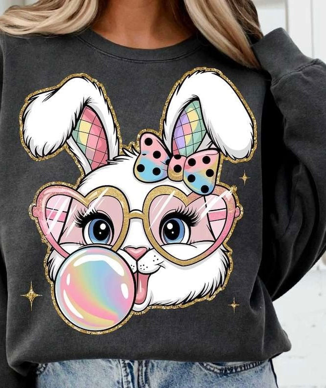 Bunny with colorful bubble 84352 DTF transfer