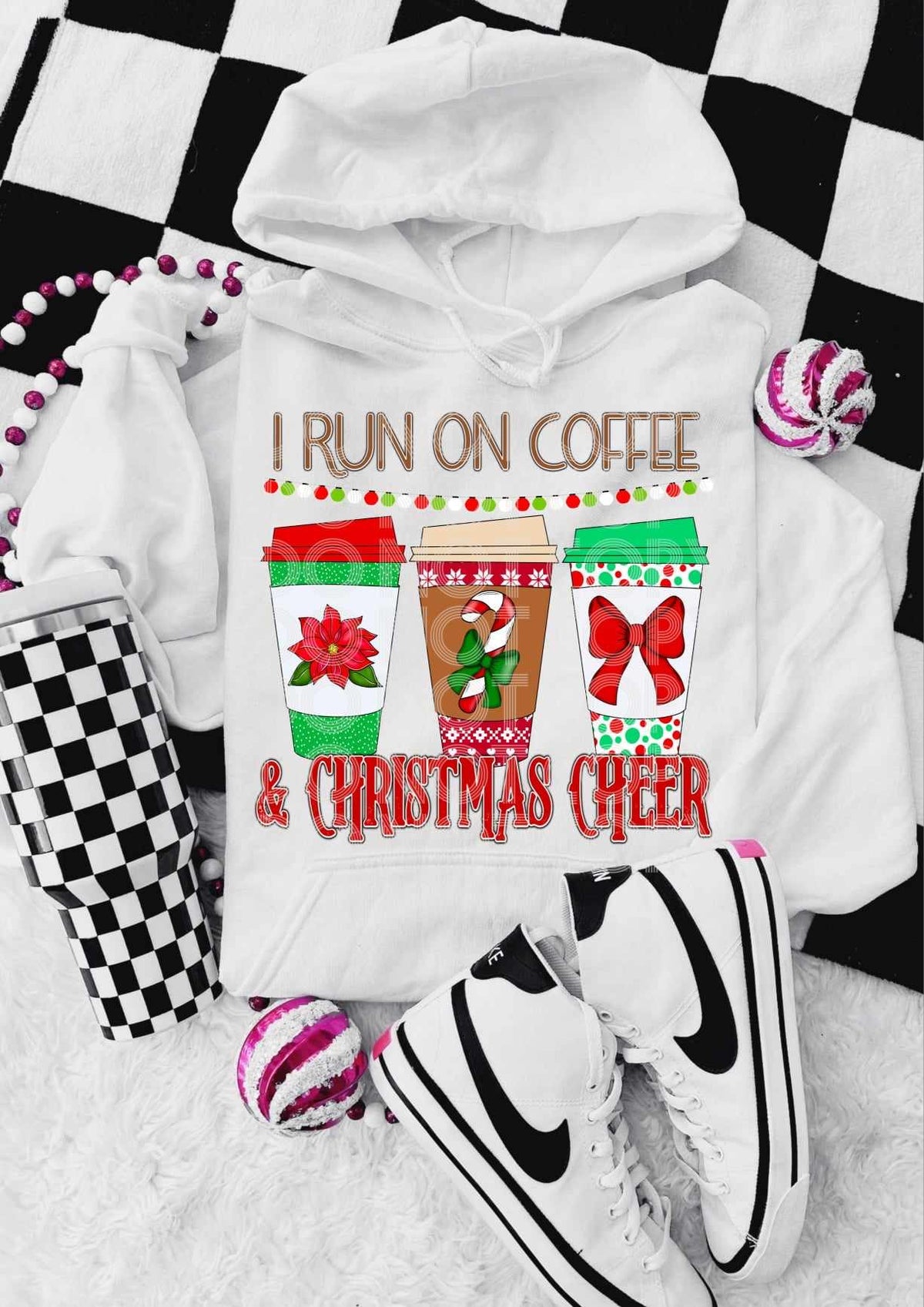 I run on coffee & Christmas cheer (DD) 64371 DTF transfer
