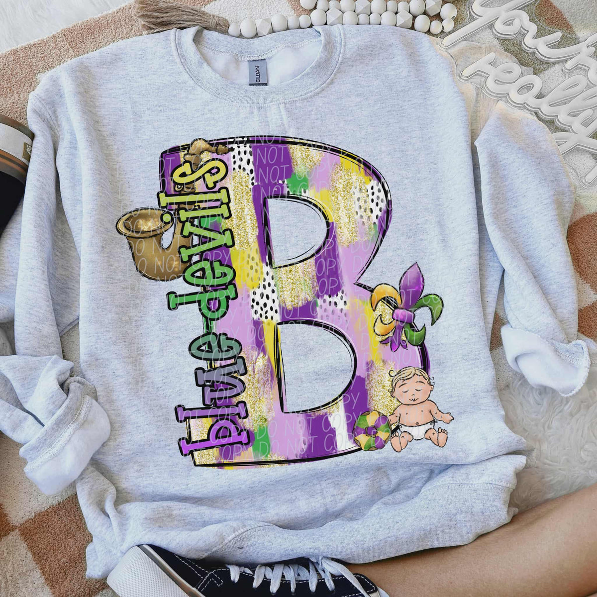 Blue Devils Mardi Gras (city) DTF Transfer