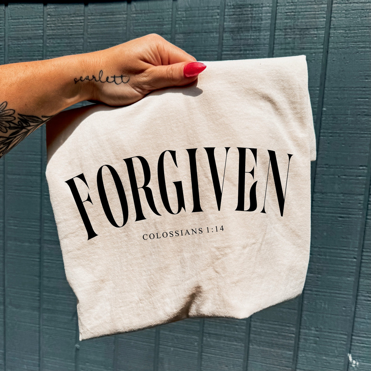 Forgiven arched BLACK DTF Transfer