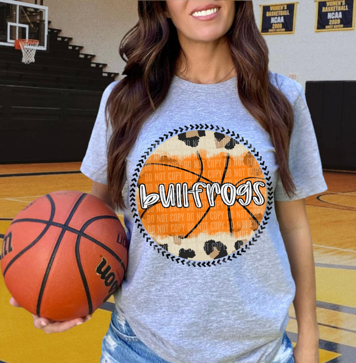 Bullfrogs Basketball Background (Caplinger) 92986 DTF transfer