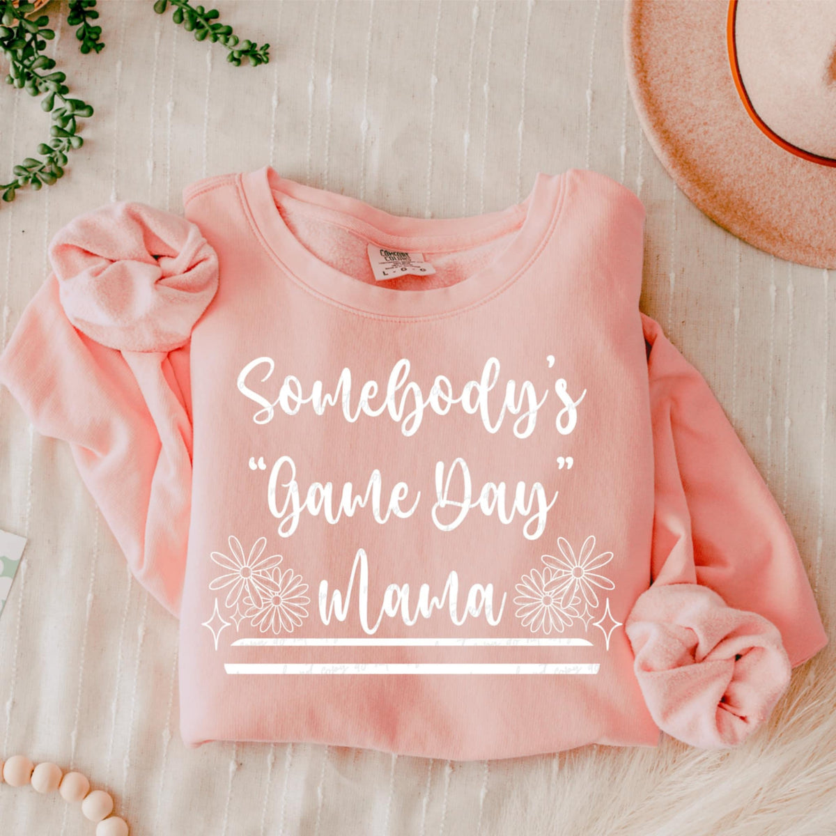 Somebody’s “game day” mama WHITE (VIRGO) 90712 DTF transfer