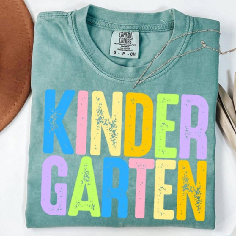 Kindergarten colorful grunge 107555 DTF transfer
