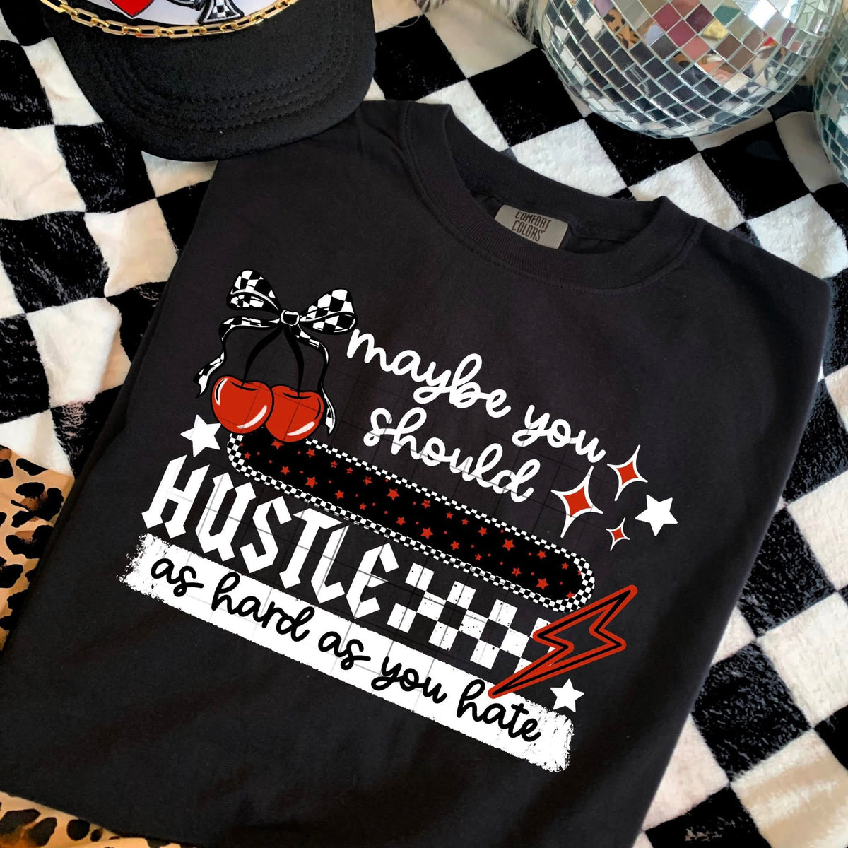 Hustle as Hard as You Hate WHITE (CSC) DTF Transfer