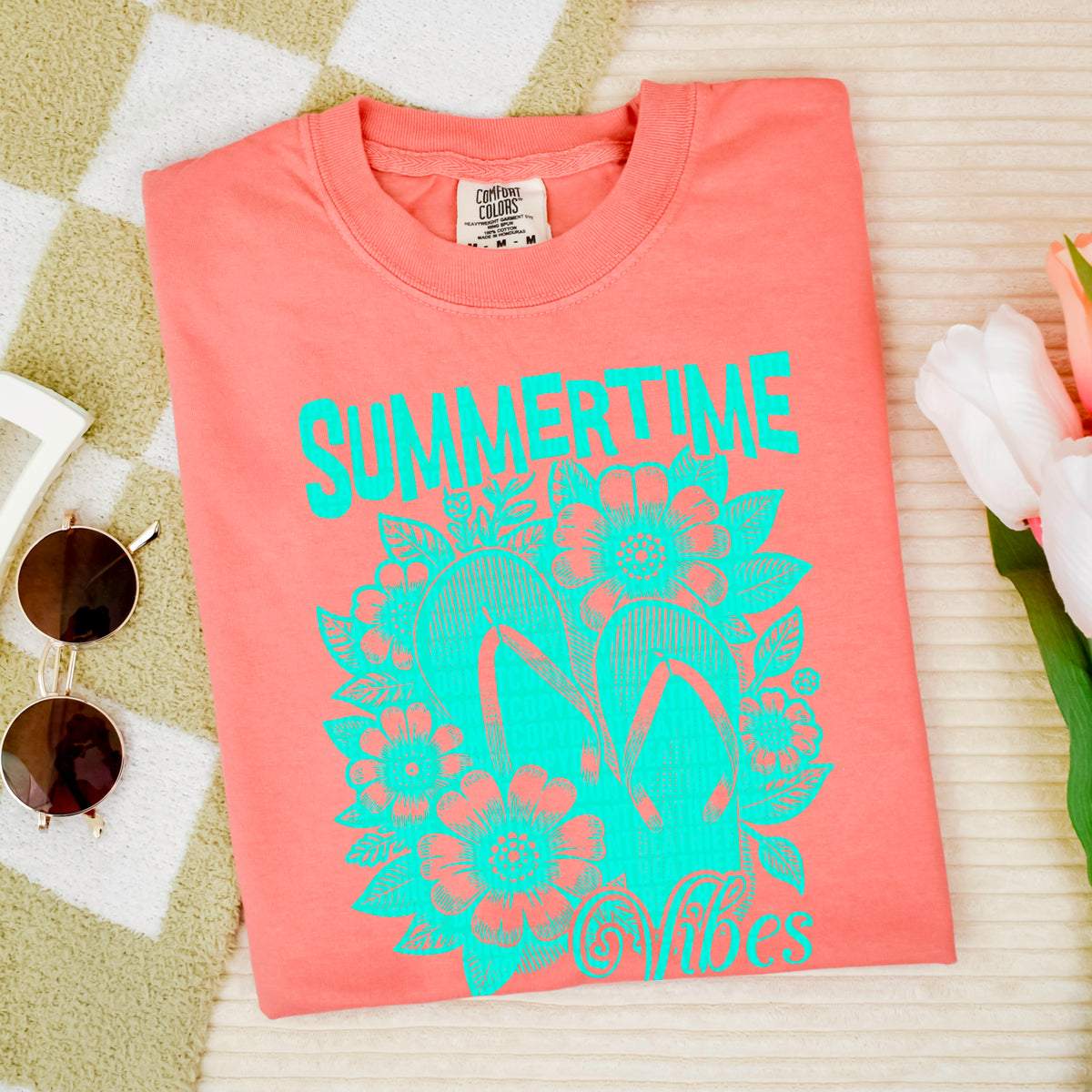 Summertime vibes BLUE 93403 DTF transfer