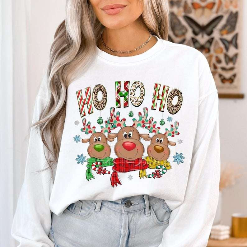 Ho ho ho reindeer 67941 DTF transfer