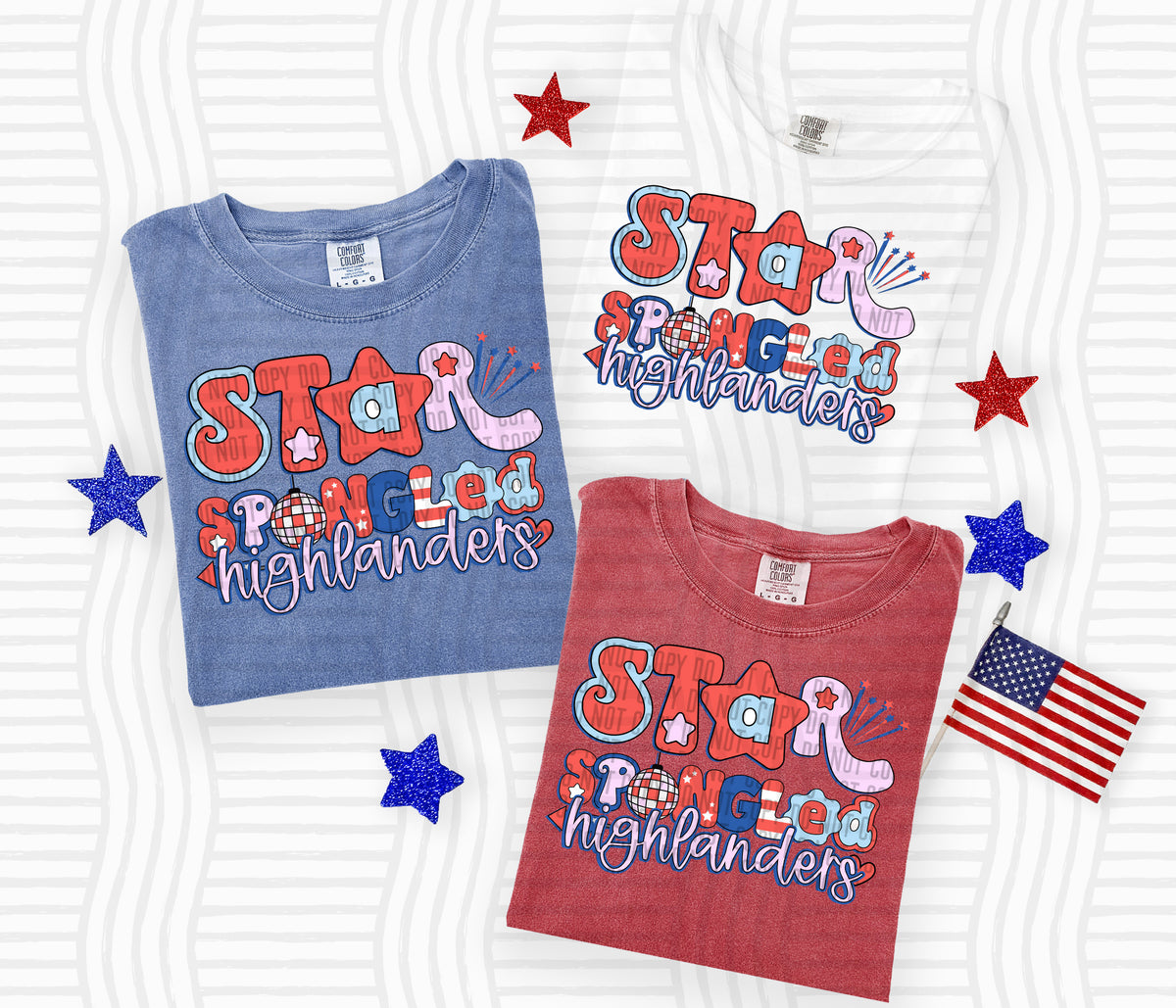 highlanders star spangled banner (Caplinger) DTF Transfer