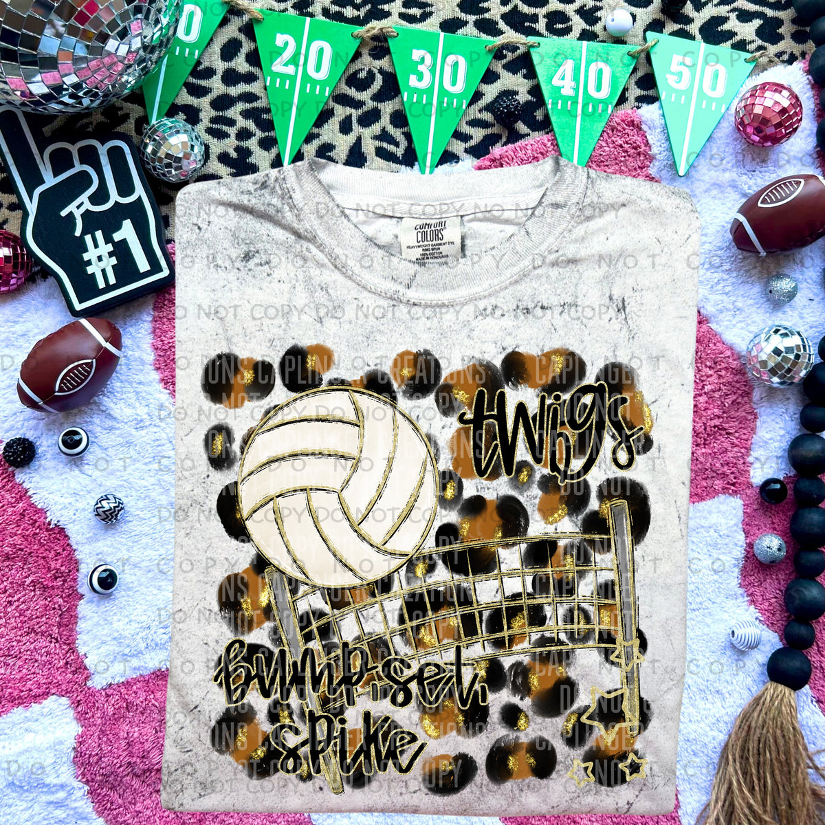 TWIGS volleyball bump, set, spike (Caplinger) DTF transfer
