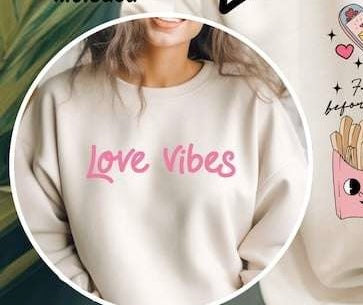 Love vibes 70754 DTF transfer