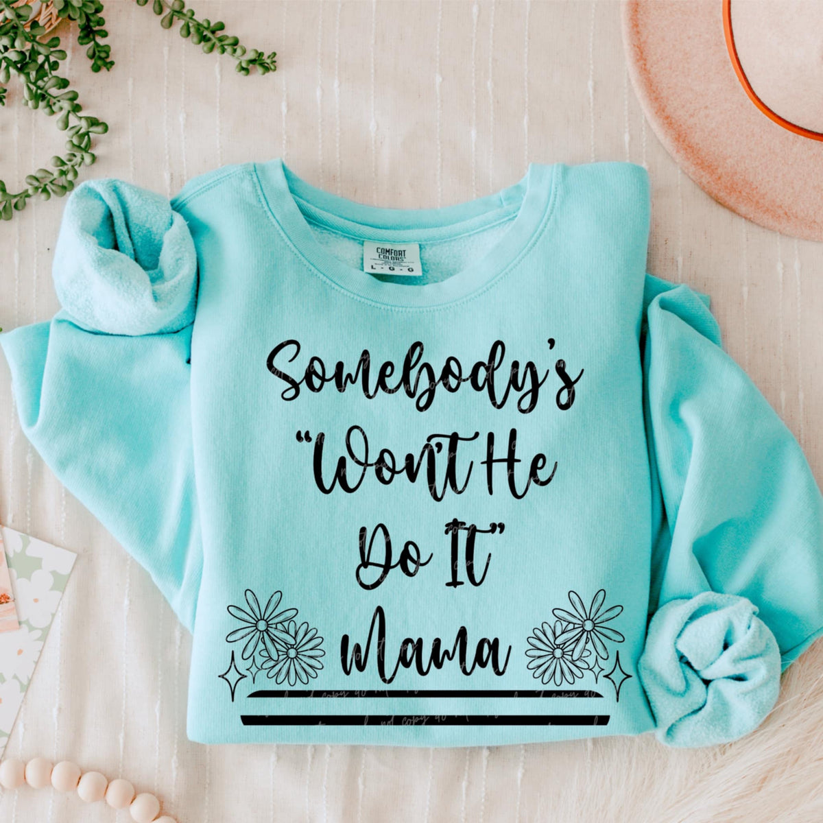 Somebody’s “won’t he do it” mama BLACK (VIRGO) 90729 DTF transfer