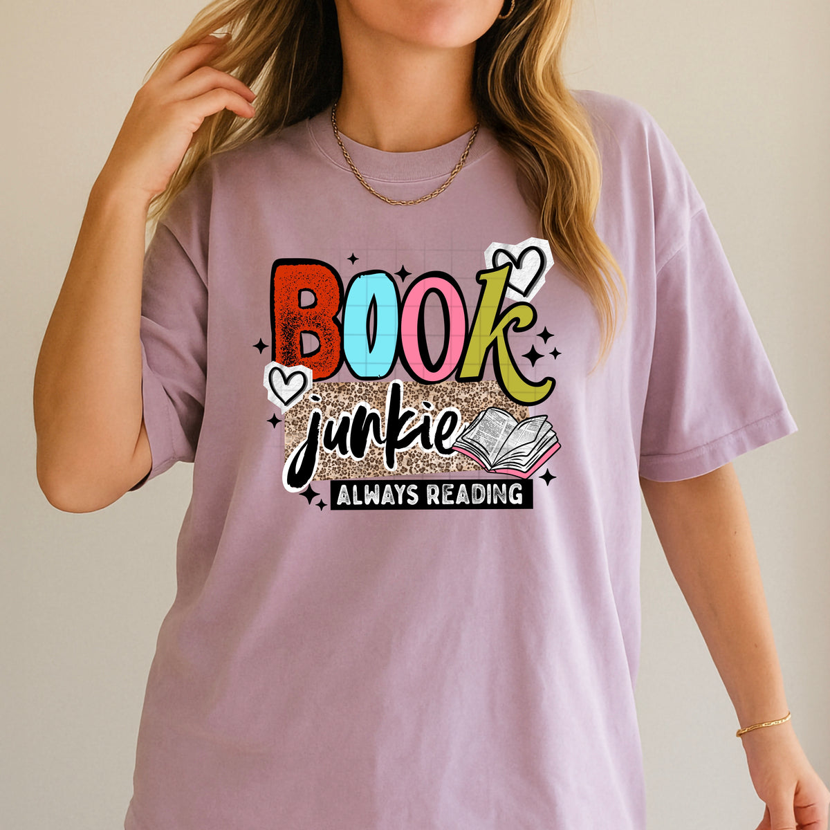 Book Junkie (black) CSC DTF Transfer