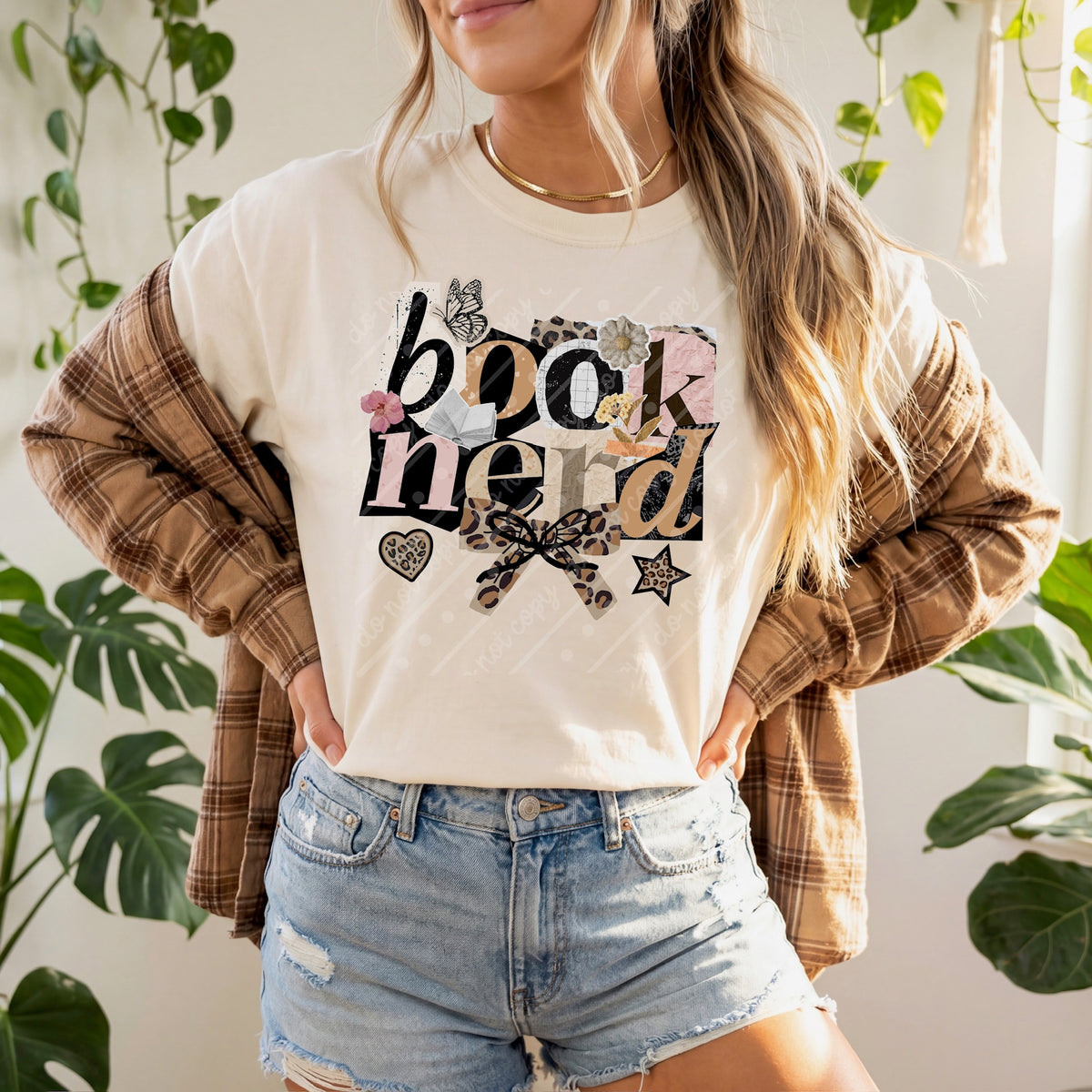 Book Nerd (leopard bow) DTF Transfer