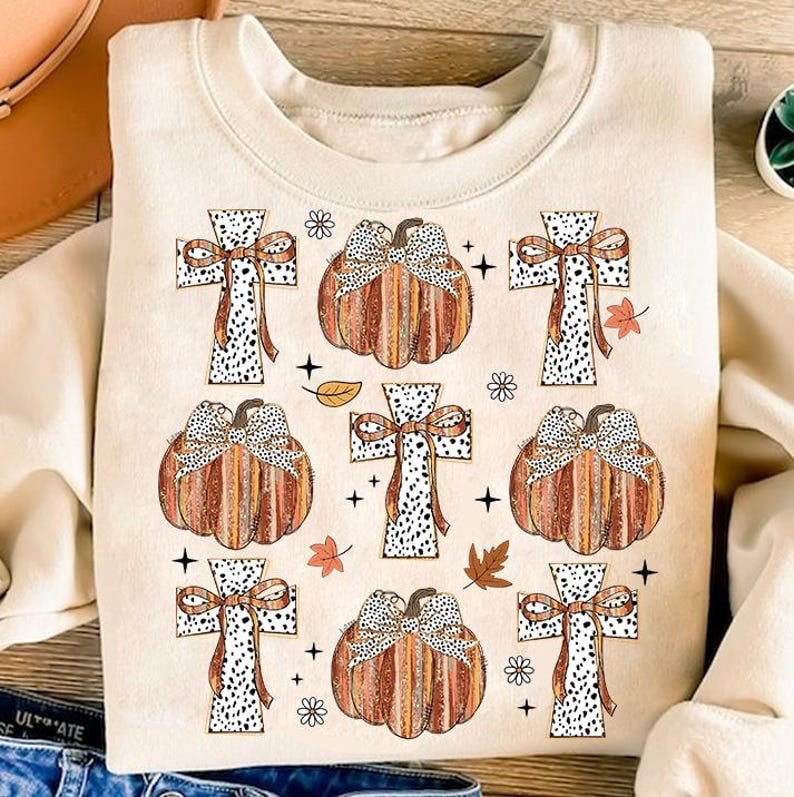 Pumpkin and Dalmatian cross collage 64789 DTF transfer