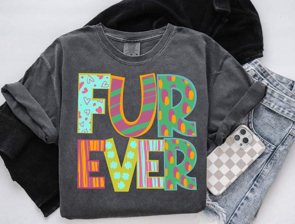 Furever patterned font (S&G) 60393 DTF transfer