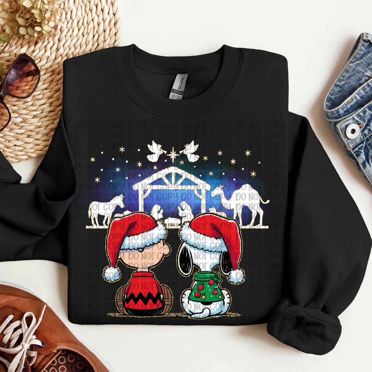 Peanut Nativity white (VP) DTF transfer