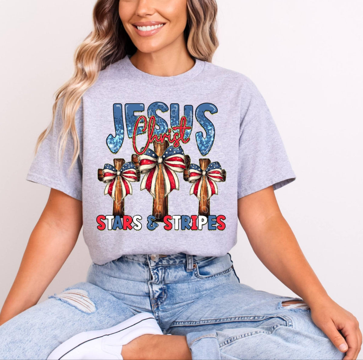 Jesus stars & stripes 99827 DTF transfer