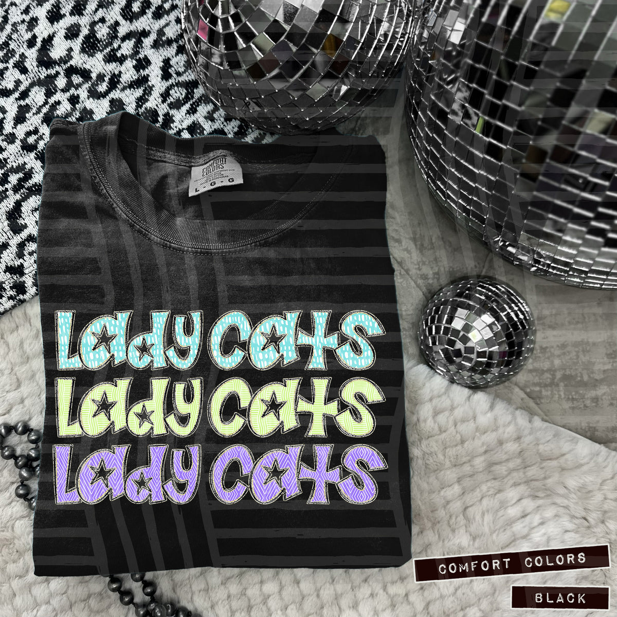 Lady Cats Pastel Star Stacked (Caplinger) 101626 DTF transfer