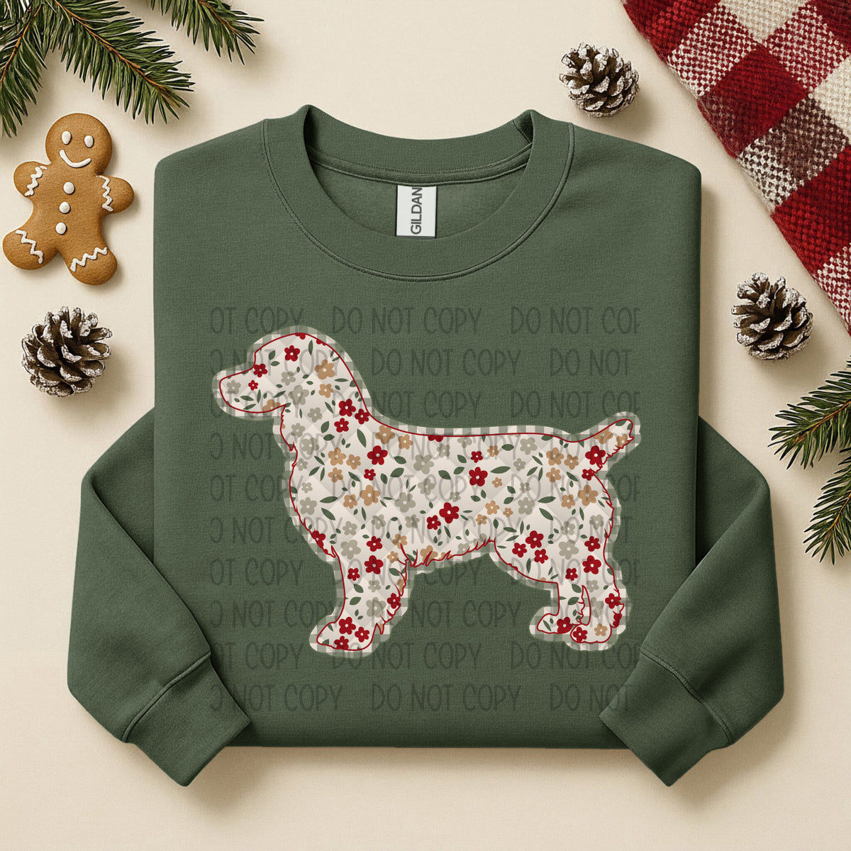 Boykin Spaniel Floral (SWD) DTF TRANSFER