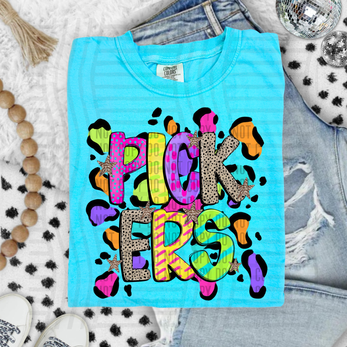 Pickers Funky Mix Up Leopard Mascot (Caplinger) DTF transfer