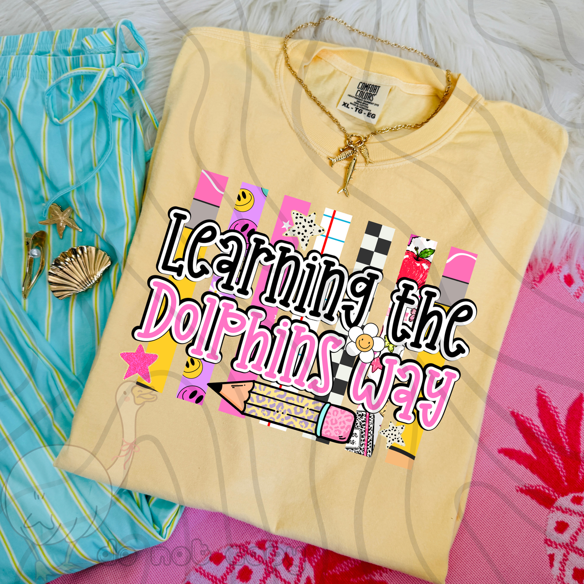 Learning the dolphins way school stripes (DKD) DTF Transfer