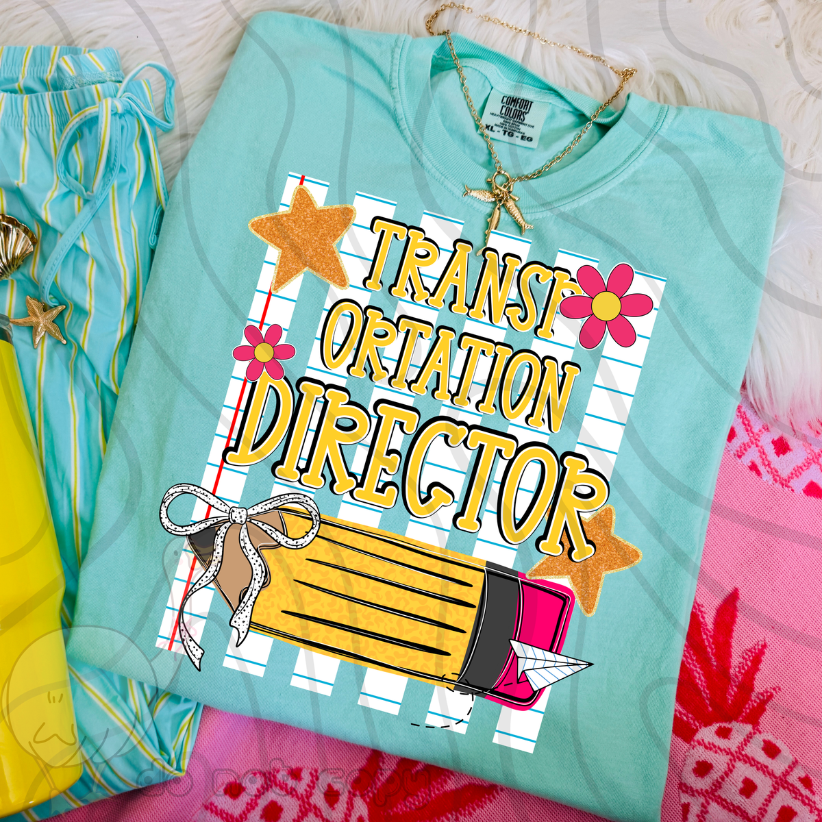 Transportation director pencil stripes (DKD) DTF Transfer