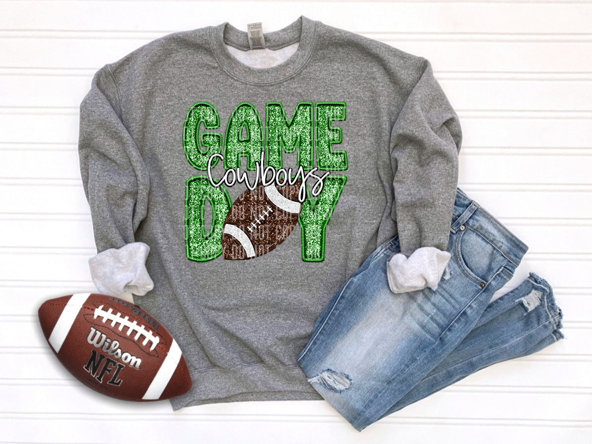 Game day cowboys GREEN (Caplinger) DTF transfer