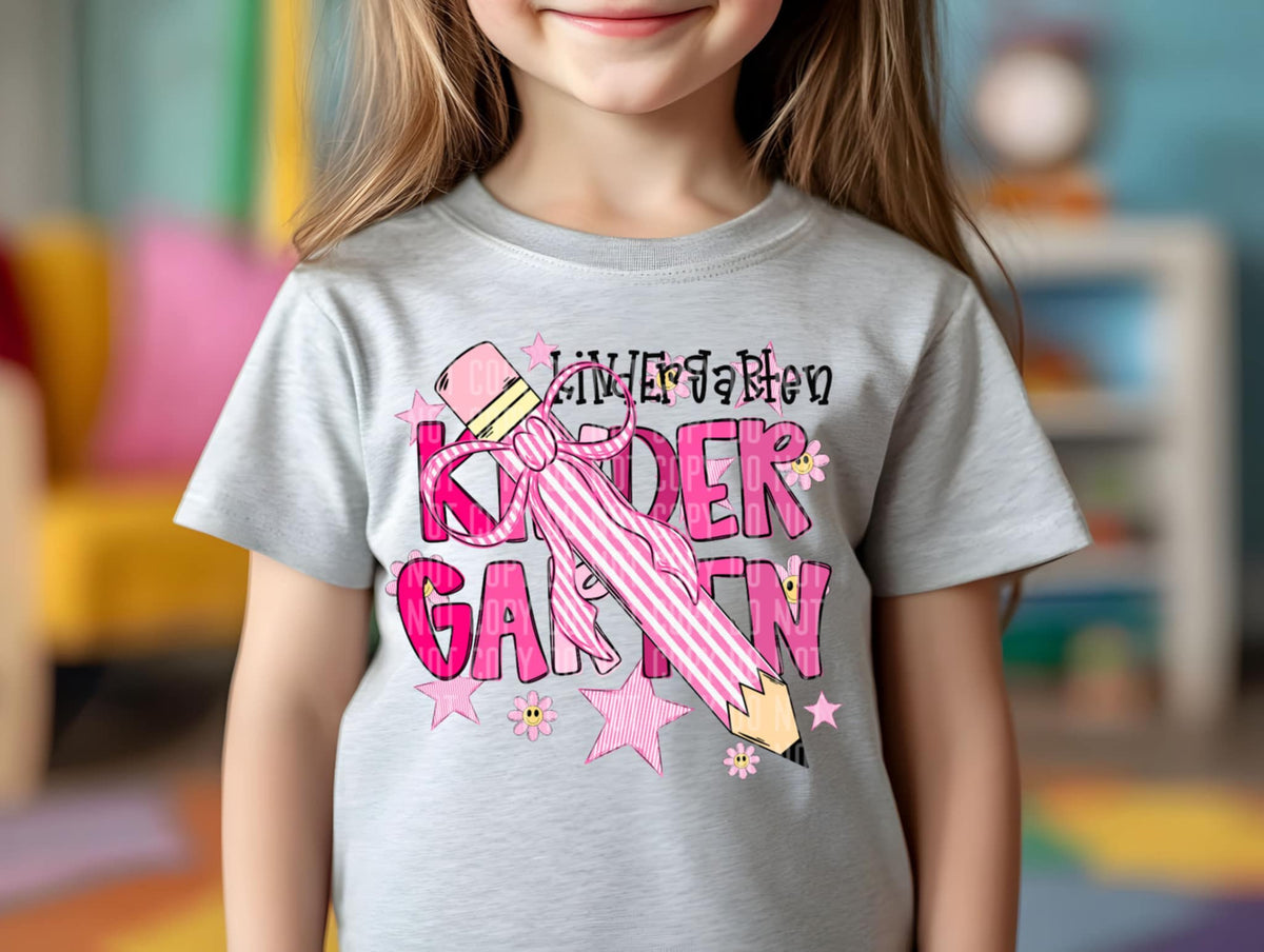 Kindergarten PINK with pencil (Caplinger) 107212 DTF transfer