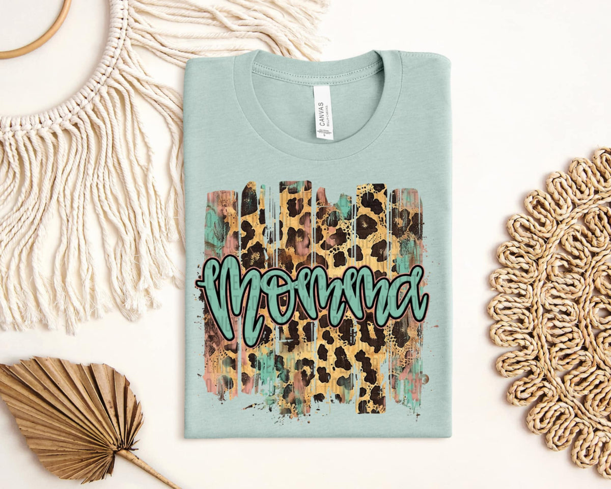 Momma leopard background (Caplinger) 92736 DTF transfer