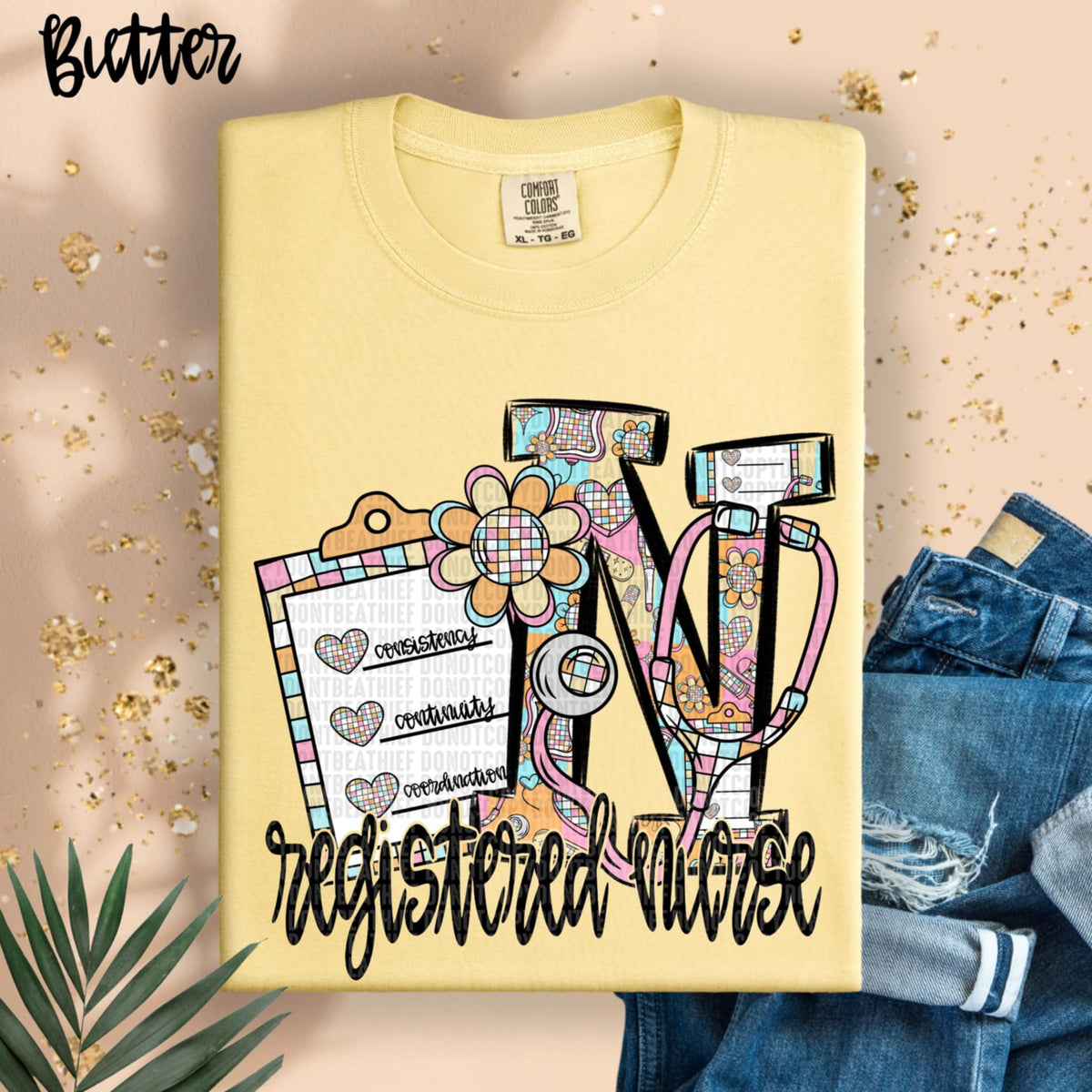 N registered nurse clip board (SDD) 98682 DTF transfer